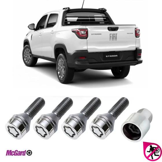 Imagem de Kit Parafuso Antifurto Roda Fiat Strada 2012 a 2023 Original