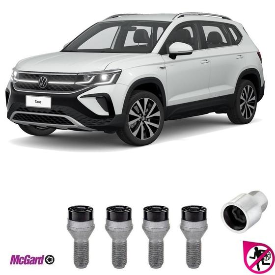 Imagem de Kit Parafuso Trava Antifurto Roda Vw Taos Original Preto