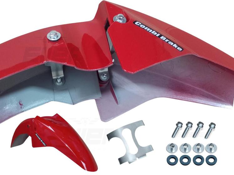 Imagem de Kit Paralama Dianteiro Adesivo Suporte Parafusos Completo Fixador Motos Honda