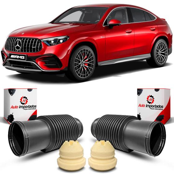 Imagem de Kit Parcial Batente Amarelo Coifa Guarda Pó Amortecedor Dianteiro Mercedes Benz GLC63 AMG 2024 2025