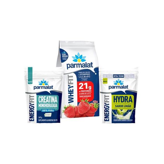 Imagem de Kit Parmalat Whey Protein + Creatina + Isotônico