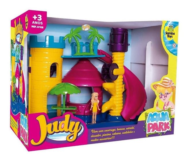 Imagem de Kit Parque Aquático Boneca Judy Completo Com Tobogã/Piscina