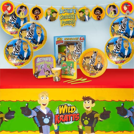 Imagem de Kit Party in a Box Mighty Mojo Wild Kratts 97 unidades