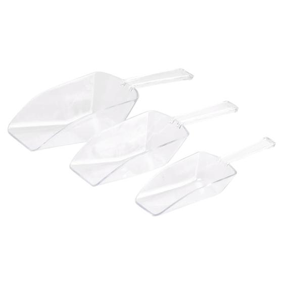 Imagem de Kit Pás Medidoras De Acrílico Alimentos P, M, G Transparente