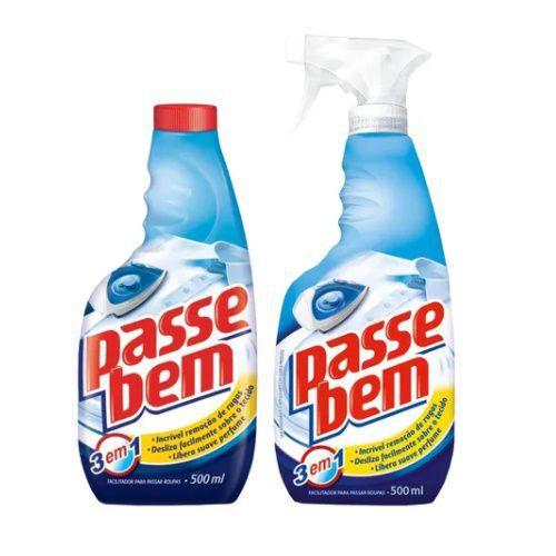 Kit - Passa Roupa Facilitador Passe Bem 500ml + Refil 500ml - Água de ...