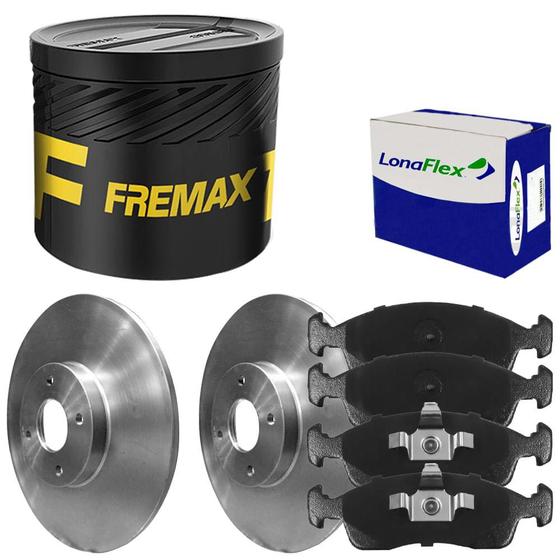 Imagem de Kit Pastilha Disco Dianteiro Fiat Mobi 1.0 Fremax Lonaflex