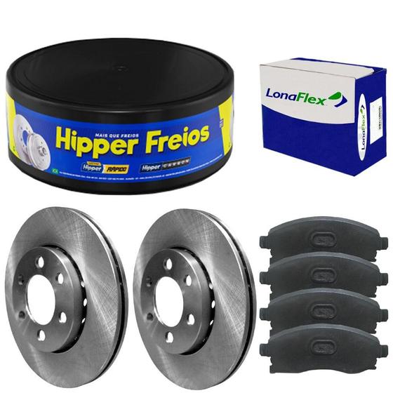 Imagem de Kit Pastilha Disco Pajero Sport 2006 a 2011 Dianteiro Ventilado Akebono Lonaflex