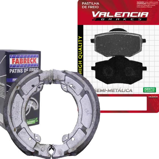 Imagem de Kit Pastilha + Lona Freio Xv Virago 250 1989 a 1994 Valencia Brakes/Fabreck