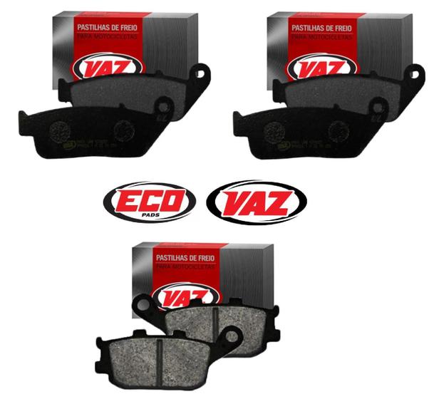 Imagem de Kit Pastilhas de Freio Cb 600f Hornet Sem Abs 2002-2007 Ecopads Vaz