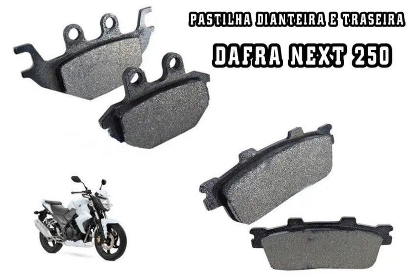 Imagem de Kit Pastilhas de Freio Dafra Next 250 2012 2013 2014