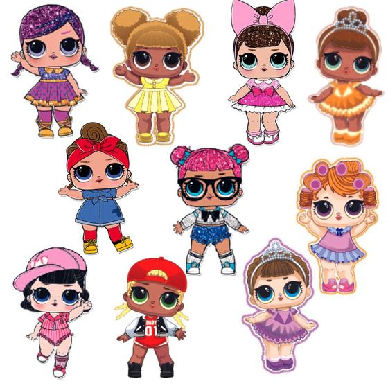 Imagem de Kit Patch Aplique Termocolante boneca lol Carol Art c/ 10 un