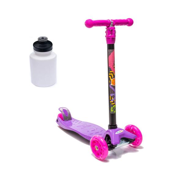 Imagem de Kit Patinete Altura Ajustável Dm Toys New Plus Roxo Squeeze