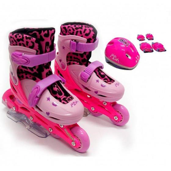 Imagem de Kit Patins Ajustavel 31 Ao 34 Monsters Kp1400f-p Unik