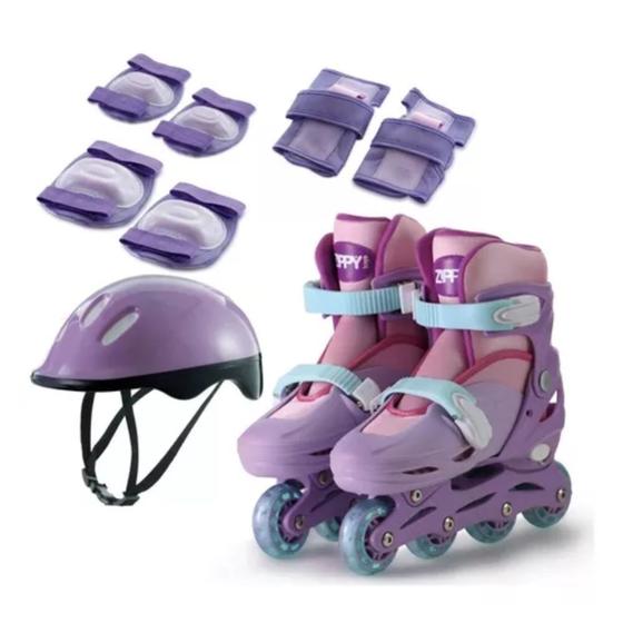 Imagem de Kit patins in line ajustavel 30-33 66/p