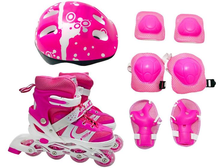Kit Patins Infantil in Line 4F Import Menor preço em Kit Patins Infantil in Line 4F Import