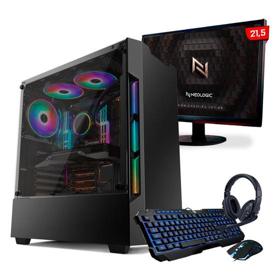 Imagem de KIT - PC Gamer Neologic NL82227 AMD Ryzen 5 3500 8GB (RX 550 4GB) SSD 240GB + Monitor 21,5