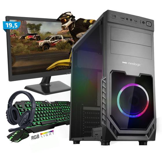 Imagem de Kit PC Gamer Smart SMT81488 Intel i5 8GB (RX 580 8GB) 1TB + Monitor 19,5