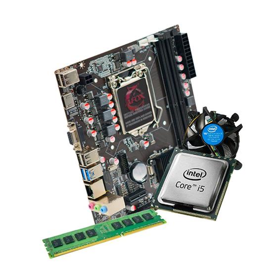 Imagem de Kit Pc Intel i5 2400 Placa Mãe H61 Afox, 8GB DDR3, Smart PC - SMT84050