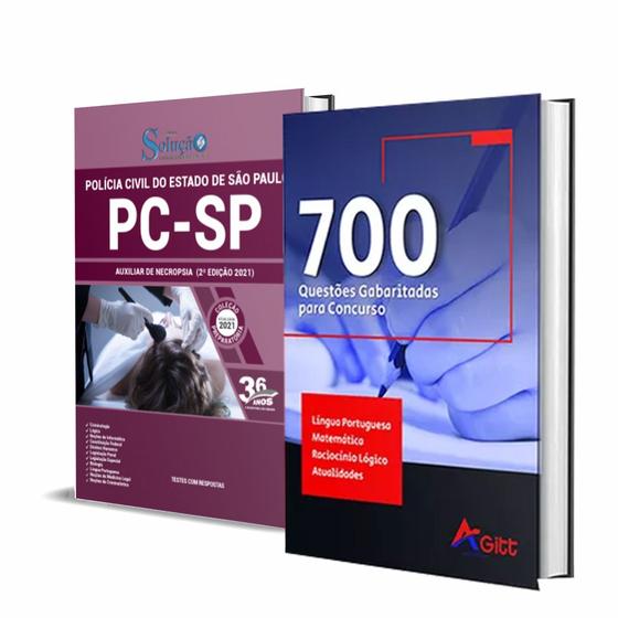 Imagem de KIT PC SP Apostila Auxiliar de Necropsia + 700 Questões - Ed. Solução