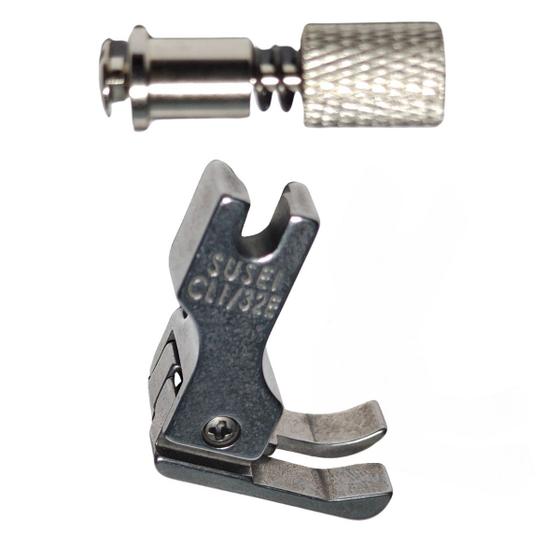 Imagem de Kit Pé Calcador Pesponto Compensado Lado Esquerdo 1mm CL-1/32E com Engate Rápido