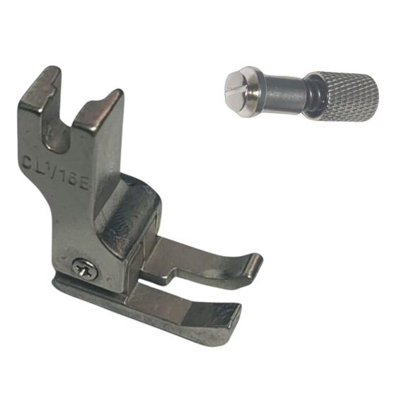 Imagem de Kit Pé Calcador Pesponto Compensado Lado Esquerdo 2mm CL-1/16E com Engate Rápido