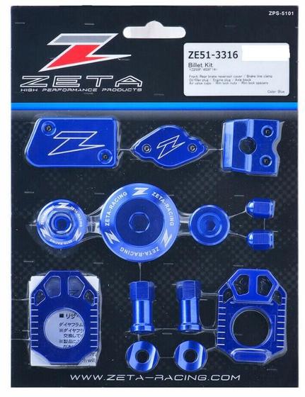 Imagem de Kit Peças Anodizadas Billet Kit Zeta Yzf 250 14/23 + Yzf 450 14/22 - Azul