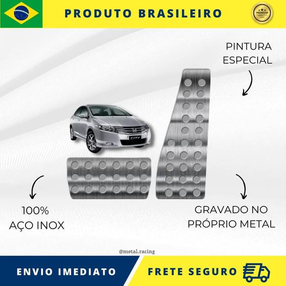 Imagem de KIT Pedaleira de Carro 100% AÇO INOX modelo do carro Honda New Civic Lxs G8 2006 Acima  Envio Rápido Brasil