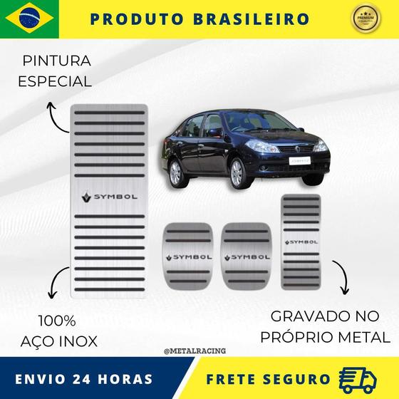 Imagem de KIT Pedaleira de Carro E Descanso de PÉ 100% AÇO INOX modelo do carro Renault Captur 2017 acima Envio Rápido Brasil