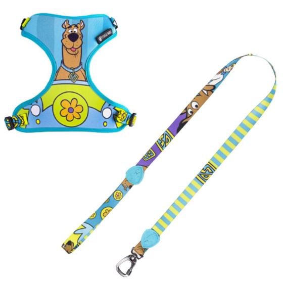Imagem de Kit Peitoral Air Scooby Doo 2023 Ajustável para Cães M 1,2m FreeFaro 