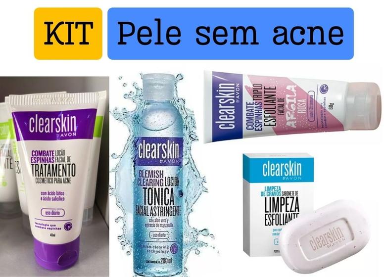 Imagem de Kit Pele lisinha e sem acne Avon care - 4 Itens - Mais vendido - Tratamento completo