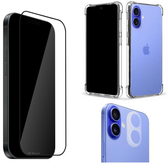 Imagem de Kit Película 3D + Câmera 3D + Capinha Para IPhone 16 PLUS