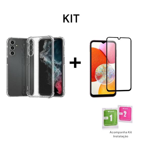 Imagem de Kit Película  3D De Vidro Para Samsung Galaxy M15 +  Capinha Capa Transparente Anti Impacto