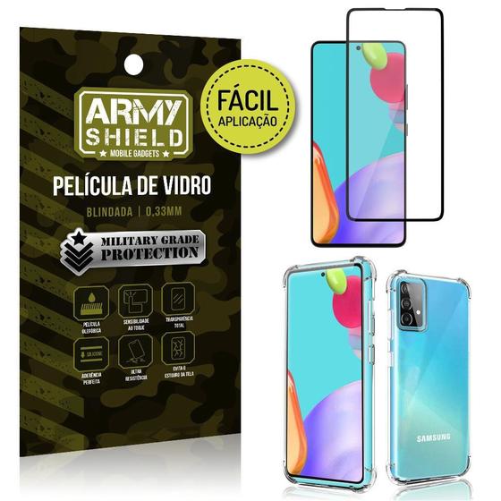 Imagem de Kit Película 3D Fácil Aplicação Galaxy A52 Película 3D + Capa Anti Impacto - Armyshield