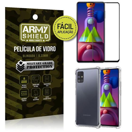 Imagem de Kit Película 3D Fácil Aplicação Galaxy M51 Película 3D + Capa Anti Impacto - Armyshield