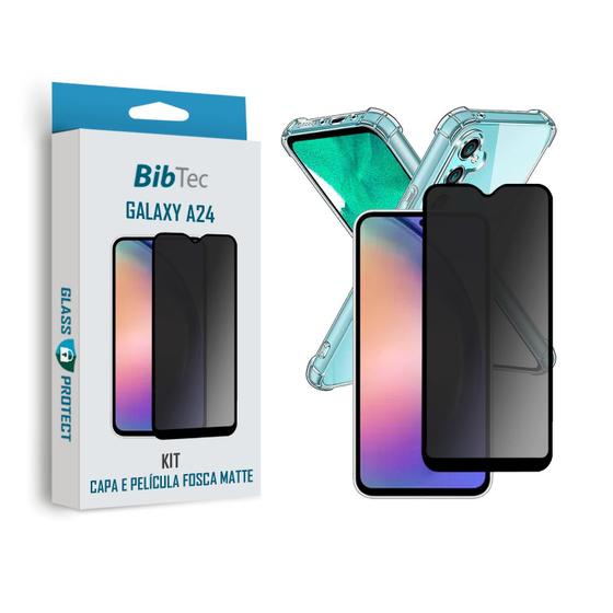 Imagem de Kit Película de Cerâmica 9D Fosca + Capa Transparente Samsung Galaxy A24