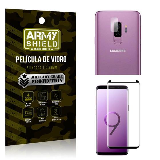 Imagem de Kit Película de Lente Anti Risco + Película de Vidro Samsung Galaxy S9 Plus - Armyshield