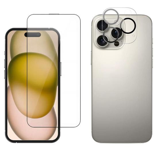 Imagem de Kit Película De Vidro 3D + Câmera Para iPhone 16 Pro Max