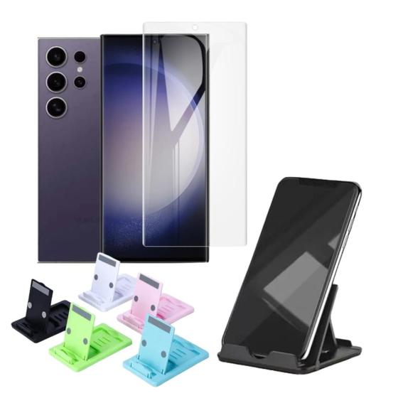 Imagem de Kit Película Flexivel Matte para celular Samsung S23 Ultra + suporte de celular