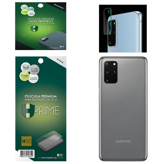 Imagem de Kit Película HPrime para Samsung Galaxy S20+ Plus 6.7  Traseira Pet Invisível + Lens Protect / Câmera