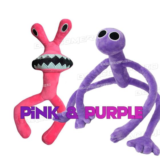 Kit Pelúcia Rainbow Friends Roblox Boneco Roxo Purple e Pink ...