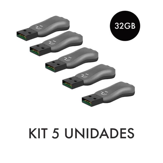 Imagem de Kit Pen Drive Titan 32GB Multilaser 5 unidades