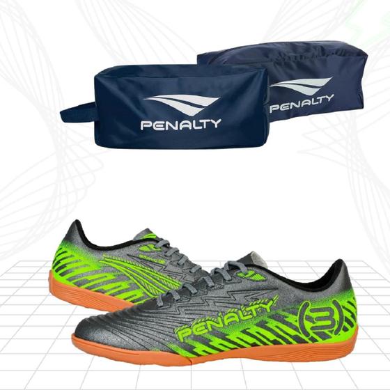 Imagem de Kit Penalty Chuteira Futsal Bravo Y-3.0 + Porta Chuteira 