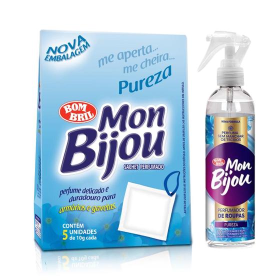 Imagem de Kit Perfumador Tecido Sache Armario Pureza Mon Bijou Bombril