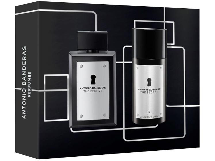 Kit Perfume Antonio Banderas The Secret Menor preço em Kit Perfume Antonio Banderas The Secret