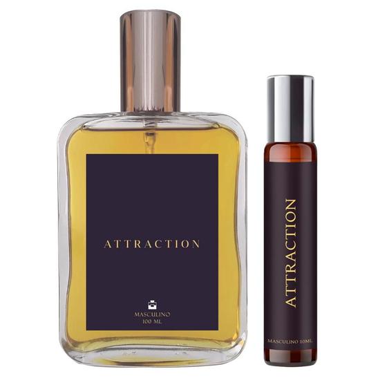 Imagem de Kit Perfume Attraction 100ml Masculino + Spray Portátil 10ml