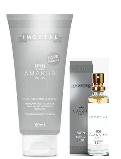 Imagem de Kit Perfume e Loçao Hidratante Masculino Imortal