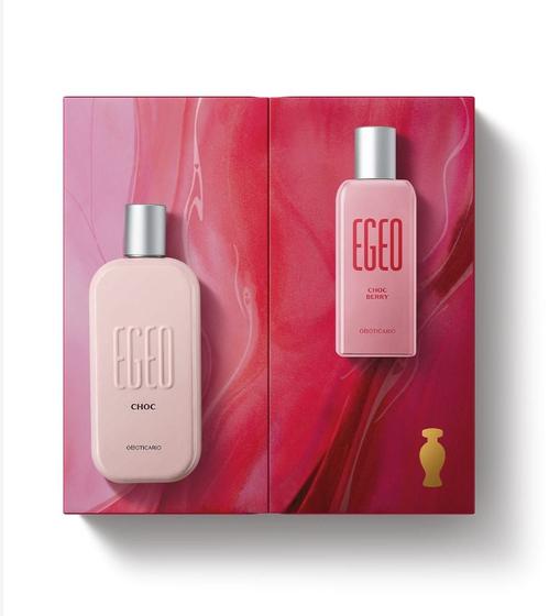 Imagem de Kit Perfume Egeo Choc Desodorante Colônia E Choc Berry Limitado Oboticário Mulher Fragrância Feminina (2 Itens) Presente Dia Dos Namorados