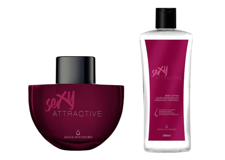 Imagem de Kit Perfume Feminino Sexy Attractive 100ml +hidratante 300ml - Água de Cheiro