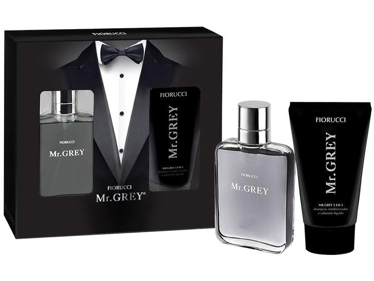 Kit Perfume Fiorucci Mr Grey Masculino Menor preço em Kit Perfume Fiorucci Mr Grey Masculino