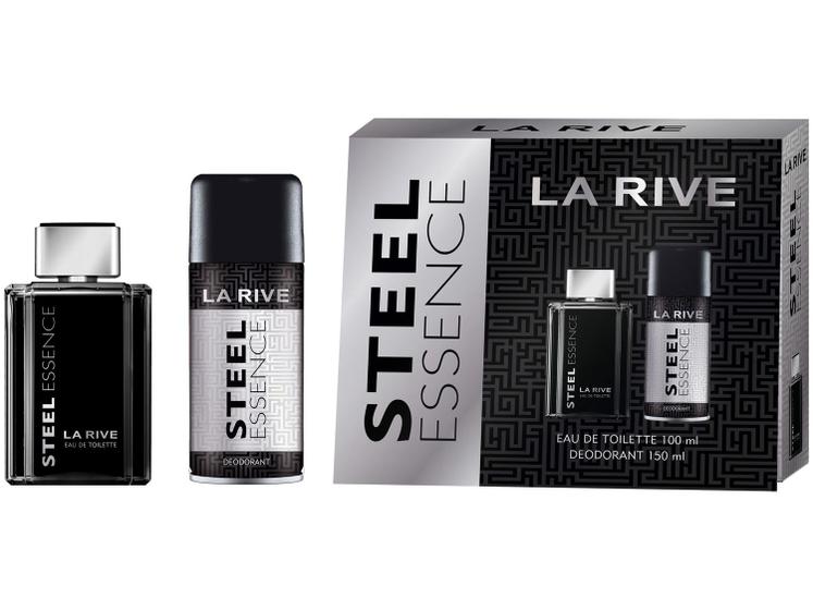 Kit Perfume La Rive Steel Essence Masculino Menor preço em Kit Perfume La Rive Steel Essence Masculino
